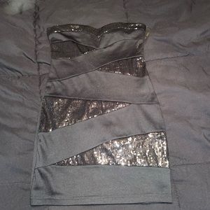 Black tube mini dress